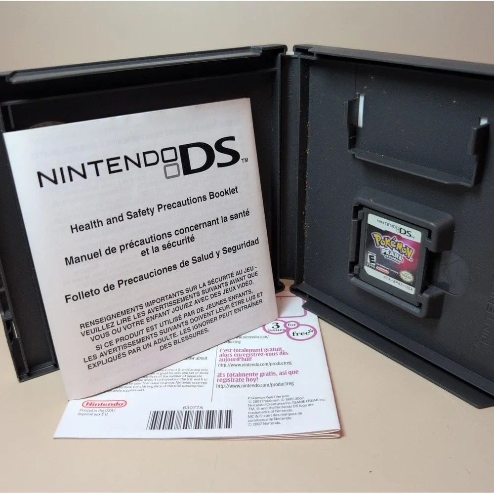 Pokémon Pearl Version 2007 Nintendo DS Authentic With Case No Manual